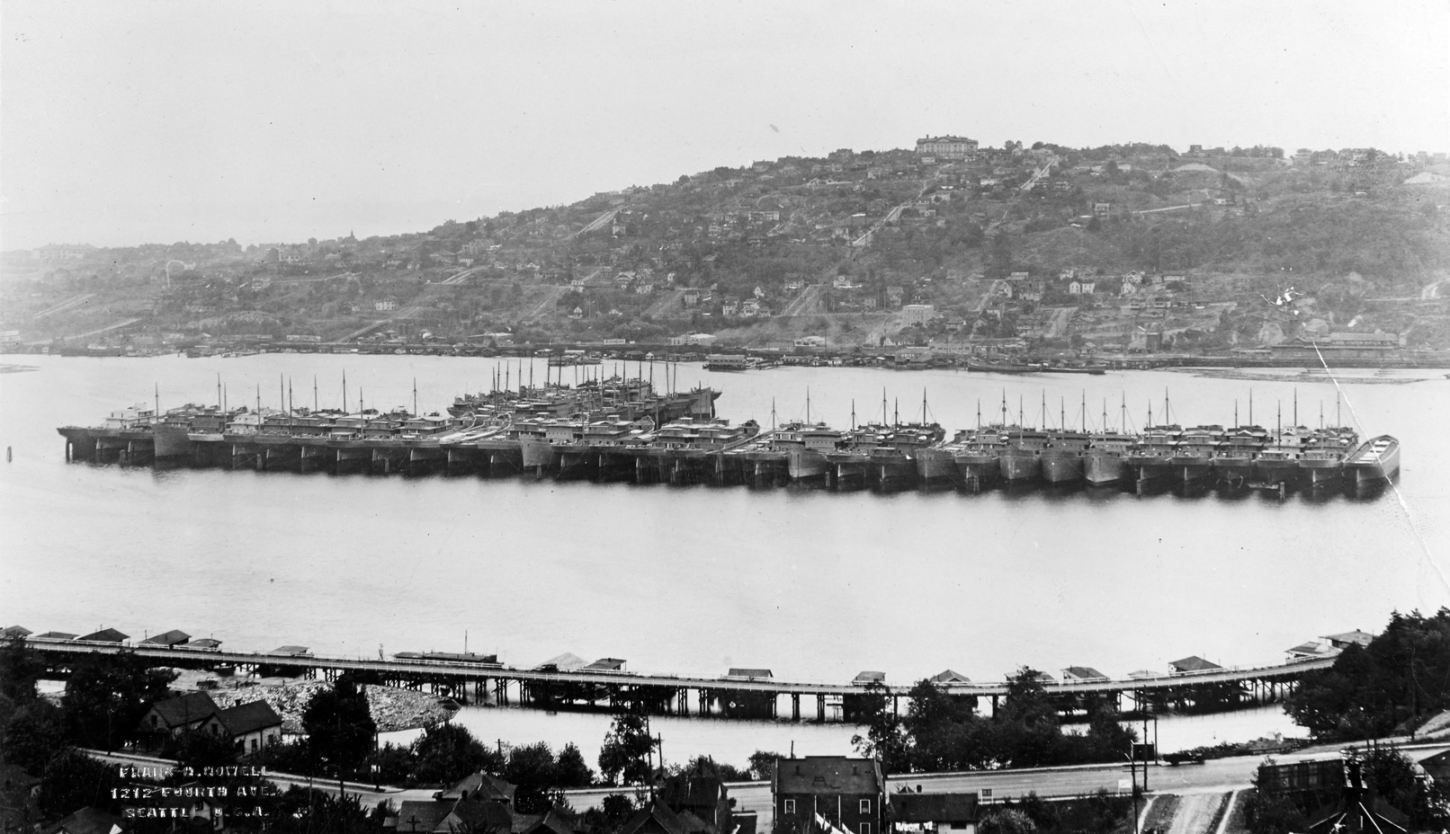line of salvage Ferris ships on Lake Union